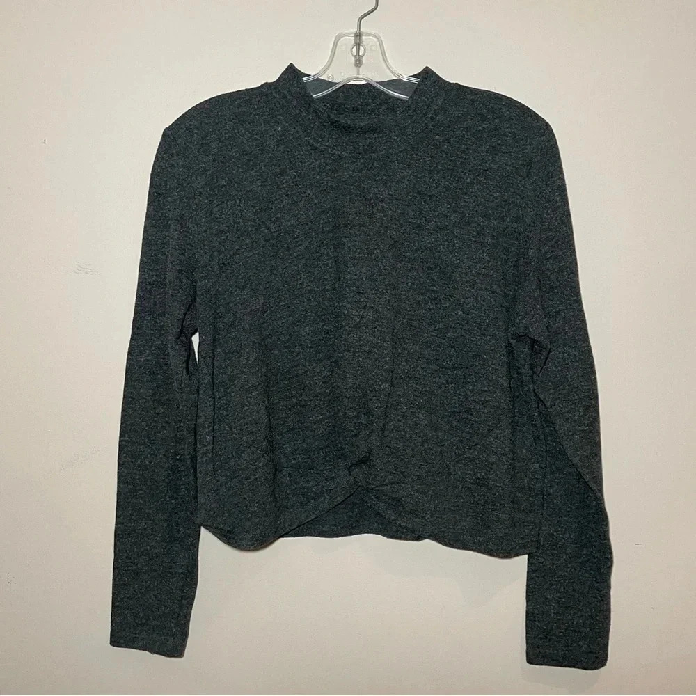 Design Lab Lord & Taylor Corp Top Grey
